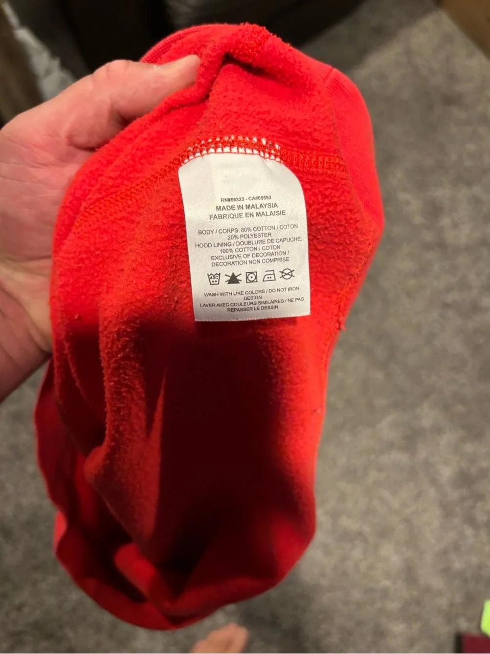 Kids Nike Red Pullover Hoodie Sweatshirt